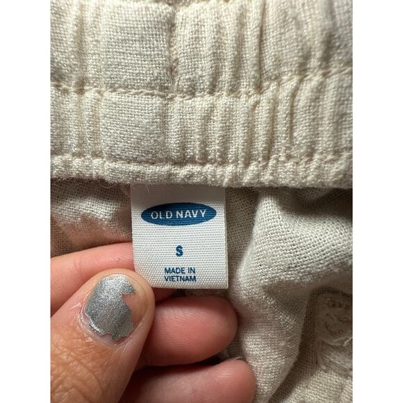 Old navy linen white pull on pants womens small coastal‎ beachy nautical casual - Picture 4 of 9
